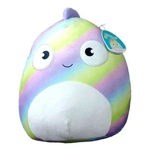HONEYDEW Chameleon Squishmallow 16" 2021 NWT Lizard Plush Rainbow Stripe